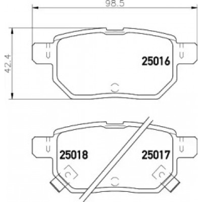 Комплект тормозных колодок, дисковый тормоз 8DB355014991 HELLA PAGID - купити в магазині запчастин по Україні