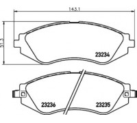 Комплект тормозных колодок, дисковый тормоз HELLA PAGID 8DB 355 017-141 8DB355017141 HELLA PAGID - купить в магазине запчастей по Украине