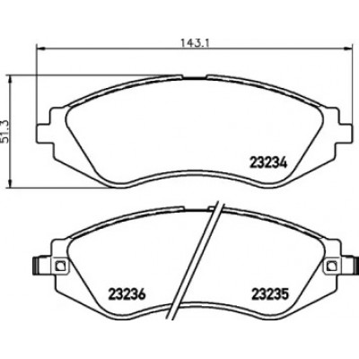 Комплект тормозных колодок, дисковый тормоз 8DB355017141 HELLA PAGID - купить в магазине запчастей по Украине