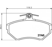 Комплект тормозных колодок, дисковый тормоз HELLA PAGID 8DB 355 018-241 8DB355018241 HELLA PAGID - купить в магазине запчастей по Украине
