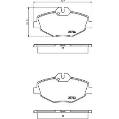 Комплект тормозных колодок, дисковый тормоз 8DB355018731 HELLA PAGID - купити в магазині запчастин по Україні