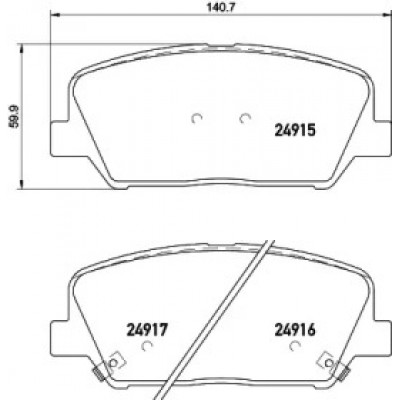 Комплект тормозных колодок, дисковый тормоз 8DB355020591 HELLA PAGID - купить в магазине запчастей по Украине