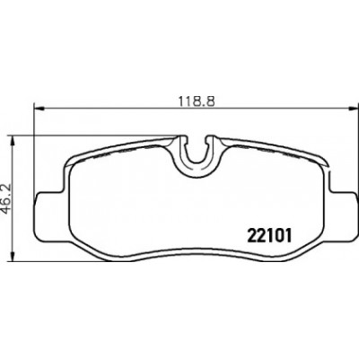Комплект тормозных колодок, дисковый тормоз 8DB355021761 HELLA PAGID - купити в магазині запчастин по Україні