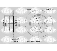 Тормозной диск SASIC 9004213J 9004213J SASIC - купить в магазине запчастей по Украине