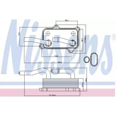масляный радиатор, двигательное масло 90599 NISSENS - купить в магазине запчастей по Украине