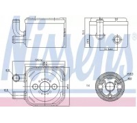 масляный радиатор, двигательное масло NISSENS 90654 90654 NISSENS - купить в магазине запчастей по Украине