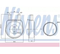 масляный радиатор, двигательное масло NISSENS 90704 90704 NISSENS - купить в магазине запчастей по Украине