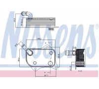 масляный радиатор, двигательное масло NISSENS 90711 90711 NISSENS - купить в магазине запчастей по Украине