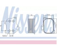 масляный радиатор, двигательное масло NISSENS 90745 90745 NISSENS - купить в магазине запчастей по Украине