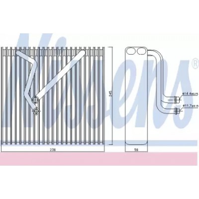 Испаритель, кондиционер 92163 NISSENS - купить в магазине запчастей по Украине