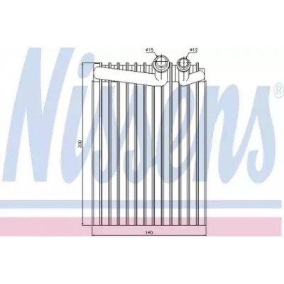 Испаритель, кондиционер 92249 NISSENS - купить в магазине запчастей по Украине