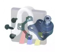 Несущий / направляющий шарнир RTS 93-00955-156 9300955156 RTS - купить в магазине запчастей по Украине