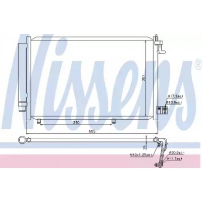 Конденсатор, кондиционер 940108 NISSENS - купить в магазине запчастей по Украине