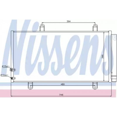 Конденсатор, кондиционер 940194 NISSENS - купити в магазині запчастин по Україні