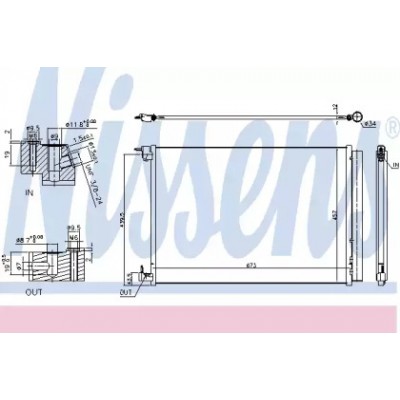 Конденсатор, кондиционер 940519 NISSENS - купить в магазине запчастей по Украине