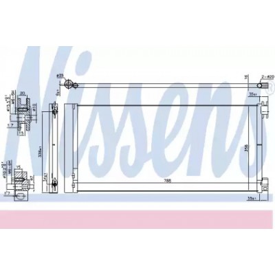 Конденсатор, кондиционер 940596 NISSENS - купить в магазине запчастей по Украине