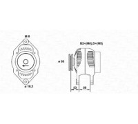 Генератор MAGNETI MARELLI 943355050010 943355050010 MAGNETI MARELLI - купить в магазине запчастей по Украине