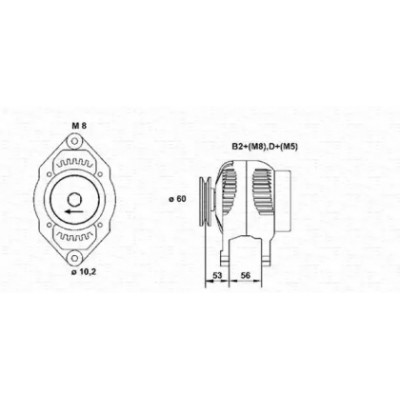 Генератор 943355050010 MAGNETI MARELLI - купить в магазине запчастей по Украине