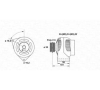 Генератор MAGNETI MARELLI 943356507010 943356507010 MAGNETI MARELLI - купить в магазине запчастей по Украине