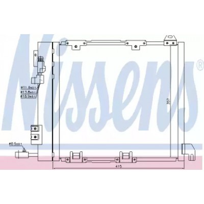 Конденсатор, кондиционер 94385 NISSENS - купить в магазине запчастей по Украине