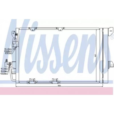 Конденсатор, кондиционер 94650 NISSENS - купить в магазине запчастей по Украине