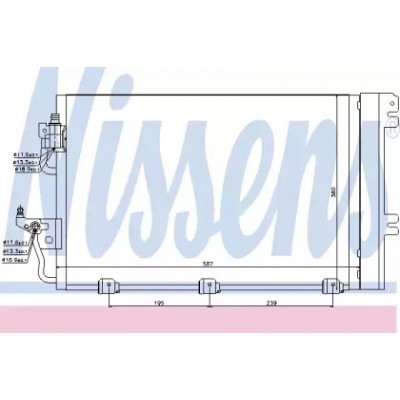 Конденсатор, кондиционер 94767 NISSENS - купить в магазине запчастей по Украине