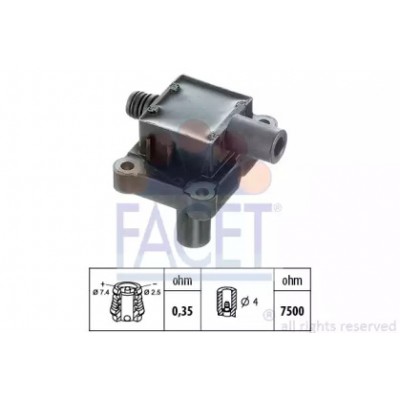 Катушка зажигания 96216 FACET - купить в магазине запчастей по Украине