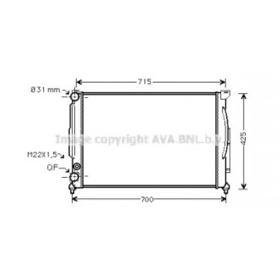 Радиатор, охлаждение двигателя AI2105 AVA QUALITY COOLING - купить в магазине запчастей по Украине