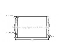 Радиатор, охлаждение двигателя AVA QUALITY COOLING AI2110 AI2110 AVA QUALITY COOLING - купить в магазине запчастей по Украине