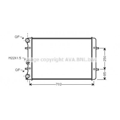 Радиатор, охлаждение двигателя AI2129 AVA QUALITY COOLING - купить в магазине запчастей по Украине