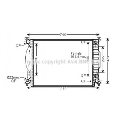 Радиатор, охлаждение двигателя AI2205 AVA QUALITY COOLING - купить в магазине запчастей по Украине