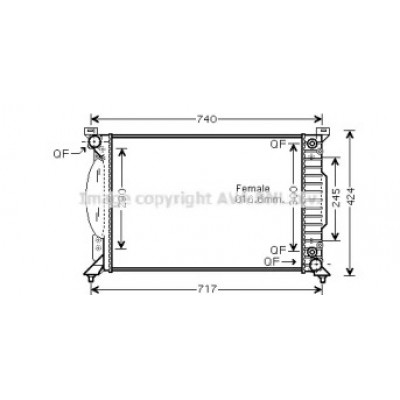 Радиатор, охлаждение двигателя AI2229 AVA QUALITY COOLING - купить в магазине запчастей по Украине