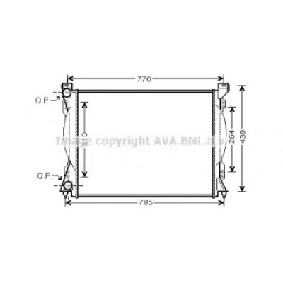 Радиатор, охлаждение двигателя AI2233 AVA QUALITY COOLING - купить в магазине запчастей по Украине