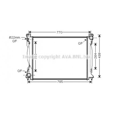 Радиатор, охлаждение двигателя AI2235 AVA QUALITY COOLING - купить в магазине запчастей по Украине