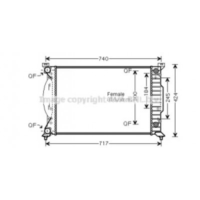 Радиатор, охлаждение двигателя AI2241 AVA QUALITY COOLING - купить в магазине запчастей по Украине