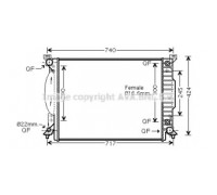 Радиатор, охлаждение двигателя AVA QUALITY COOLING AI2242 AI2242 AVA QUALITY COOLING - купить в магазине запчастей по Украине