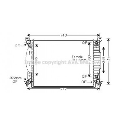 Радиатор, охлаждение двигателя AI2242 AVA QUALITY COOLING - купить в магазине запчастей по Украине