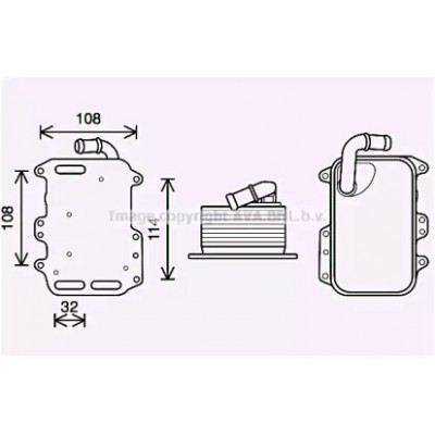 масляный радиатор, двигательное масло AI3405 AVA QUALITY COOLING - купить в магазине запчастей по Украине