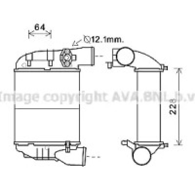 Интеркулер AI4186 AVA QUALITY COOLING - купить в магазине запчастей по Украине