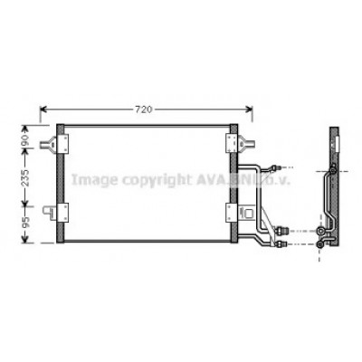 Конденсатор, кондиционер AI5176 AVA QUALITY COOLING - купить в магазине запчастей по Украине