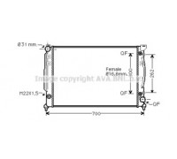 Радиатор, охлаждение двигателя AVA QUALITY COOLING AIA2111 AIA2111 AVA QUALITY COOLING - купить в магазине запчастей по Украине