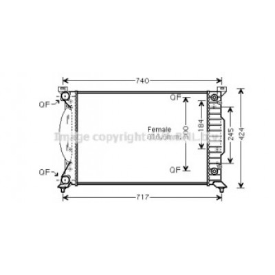 Радиатор, охлаждение двигателя AIA2241 AVA QUALITY COOLING - купить в магазине запчастей по Украине
