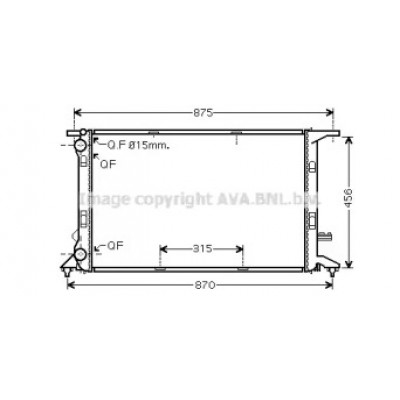 Радиатор, охлаждение двигателя AIA2292 AVA QUALITY COOLING - купить в магазине запчастей по Украине