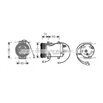 Компрессор, кондиционер AIAK179 AVA QUALITY COOLING - купить в магазине запчастей по Украине