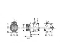 Компрессор, кондиционер AVA QUALITY COOLING AIAK287 AIAK287 AVA QUALITY COOLING - купить в магазине запчастей по Украине