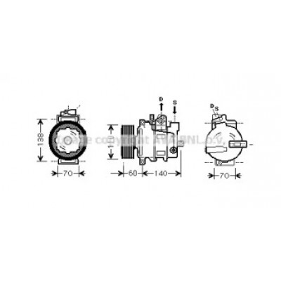 Компрессор, кондиционер AIK266 AVA QUALITY COOLING - купить в магазине запчастей по Украине