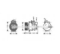 Компрессор, кондиционер AVA QUALITY COOLING AIK284 AIK284 AVA QUALITY COOLING - купить в магазине запчастей по Украине