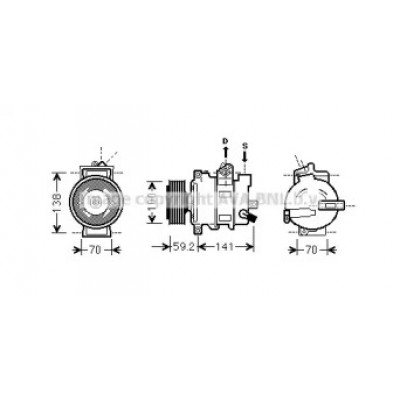 Компрессор, кондиционер AIK329 AVA QUALITY COOLING - купить в магазине запчастей по Украине