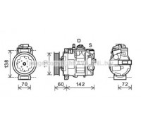 Компрессор, кондиционер AVA QUALITY COOLING AIK344 AIK344 AVA QUALITY COOLING - купить в магазине запчастей по Украине