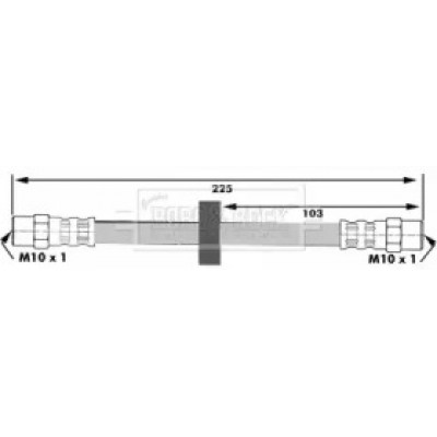 Тормозной шланг BBH6025 BORG and BECK - купить в магазине запчастей по Украине